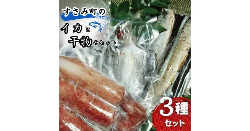 【ふるさと納税】すさみ町のイカと干物のセット（イカ×3〜5枚 、干物×6枚【あじ開き×3 、さんまみりん干し×3】）/ まぐろ 鮪 いか アジ 鯵 サンマ 秋刀魚 詰め合わせ