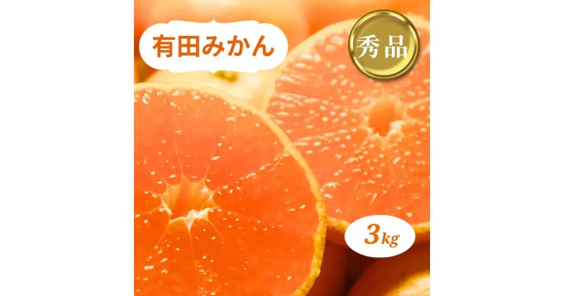 【ふるさと納税】和歌山県産 有田みかん 3kg 秀品 ※2024年10月下旬～2025年1月中旬頃に順次発送予定（お届け日指定不可)