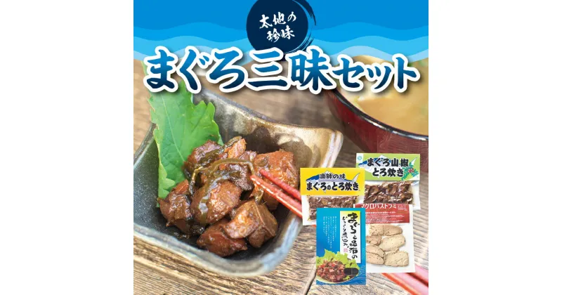 【ふるさと納税】 まぐろ三昧セット （ まぐろと昆布のじっくり煮込み（箱）、まぐろとろ炊き、まぐろ山椒とろ炊き 、まぐろパストラミ ）