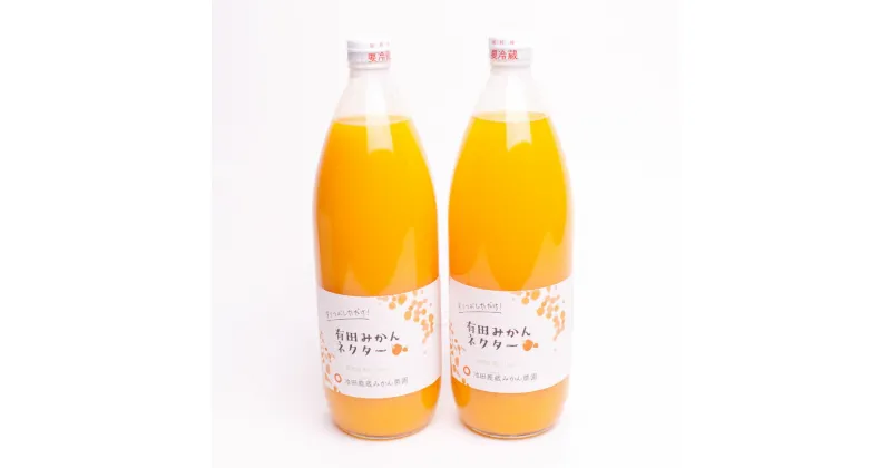 【ふるさと納税】 とろり みかんネクター1000ml×2本【無添加100%ストレートジュース】【有田みかんジュース】 / みかん ジュース フルーツジュース ストレートジュース 無添加