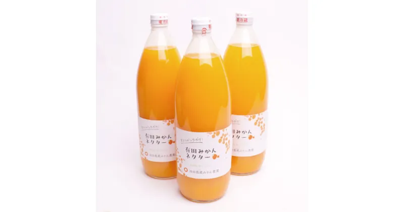 【ふるさと納税】 とろり みかんネクター1000ml×3本【無添加100%ストレートジュース】【有田みかんジュース】 / 和歌山 ミカン 濃厚 ドリンク