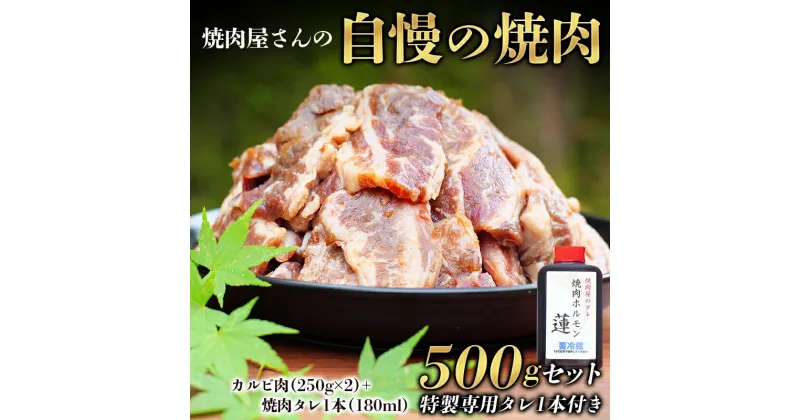 【ふるさと納税】 焼肉屋さん特製 焼肉屋さんの自慢の焼肉 500gセット（特製専用タレ1本付き） 焼肉 焼き肉 カルビ おかず セット 500g