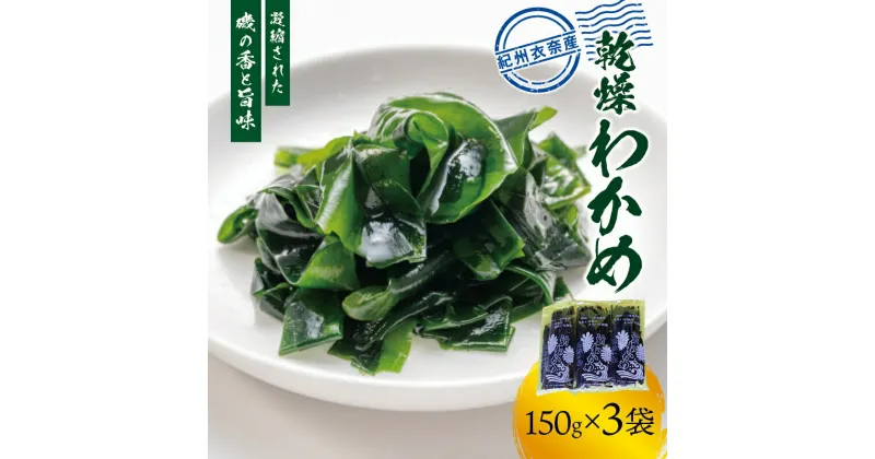 【ふるさと納税】 紀州衣奈産 乾燥わかめ 150g×3パック (2024年産)