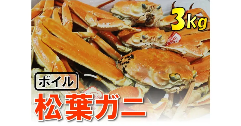 【ふるさと納税】1535【魚倉】松葉がに ボイル おまかせセット 3kg訳あり　 鳥取　かに　蟹